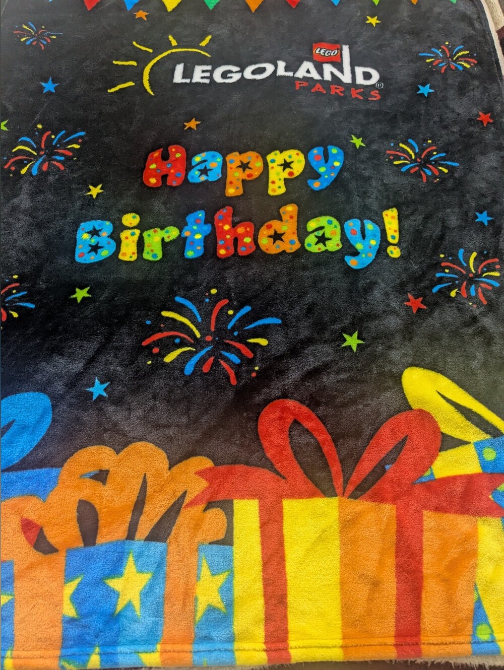 Legoland Parks "Happy Birthday" Pillow Case Colorful Celebration Theme Suitable
